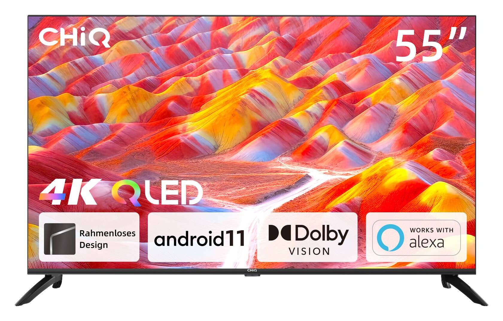 CHiQ Q-LED-TV U55QG7L B/H: ca. 123x79 cm