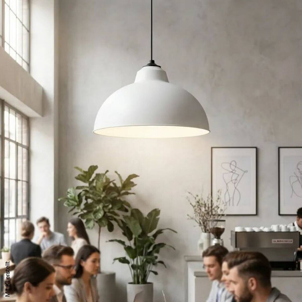 Opviq Pendelleuchte weiß B/H/T: ca. 35x100x35 cm E27 1 Brennstellen