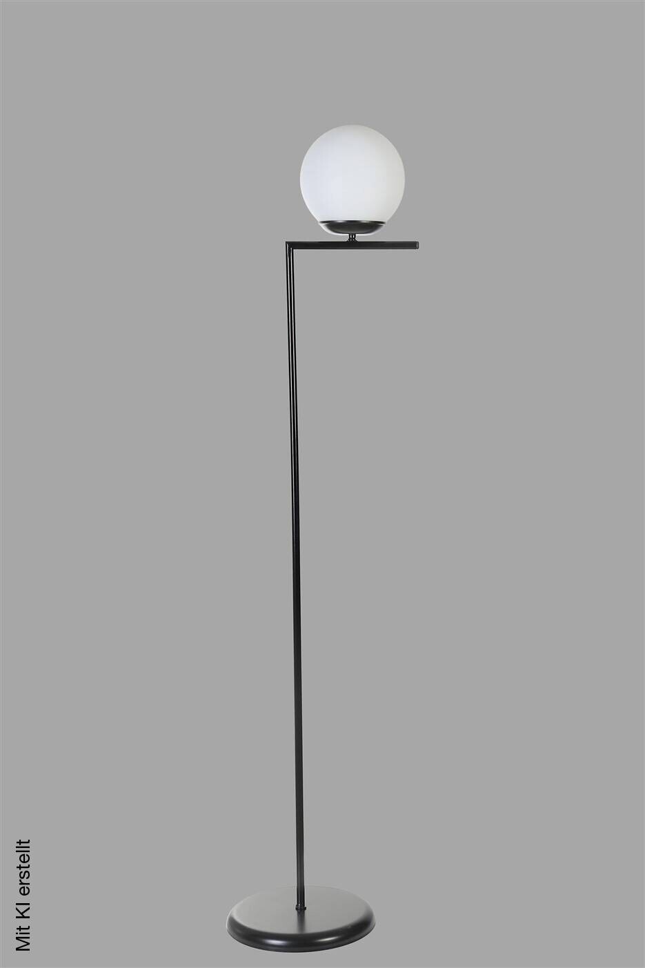 Opviq Stehlampe weiß schwarz Metall Glas B/H/L: ca. 30x155x30 cm E27 2 Brennstellen