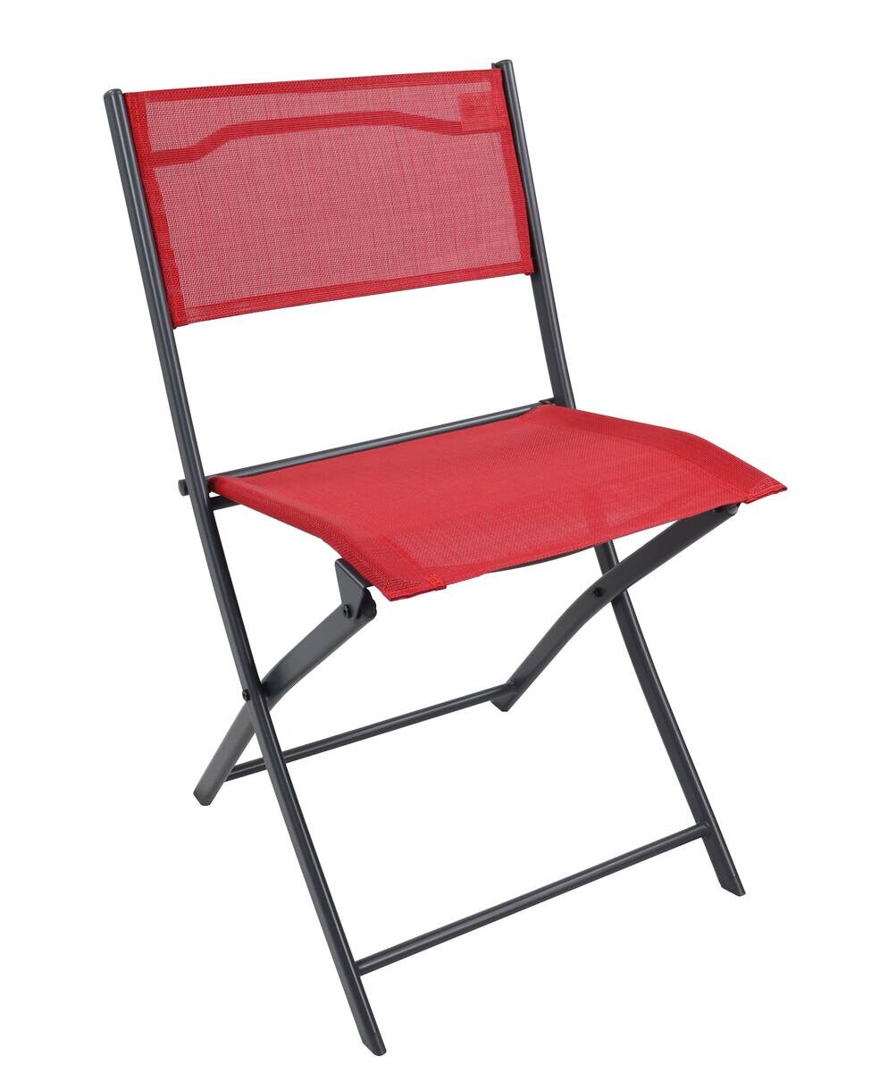 VCM Gartenstuhl 6er Set Sumila rot Metall B/H/L: ca. 45x79x46 cm