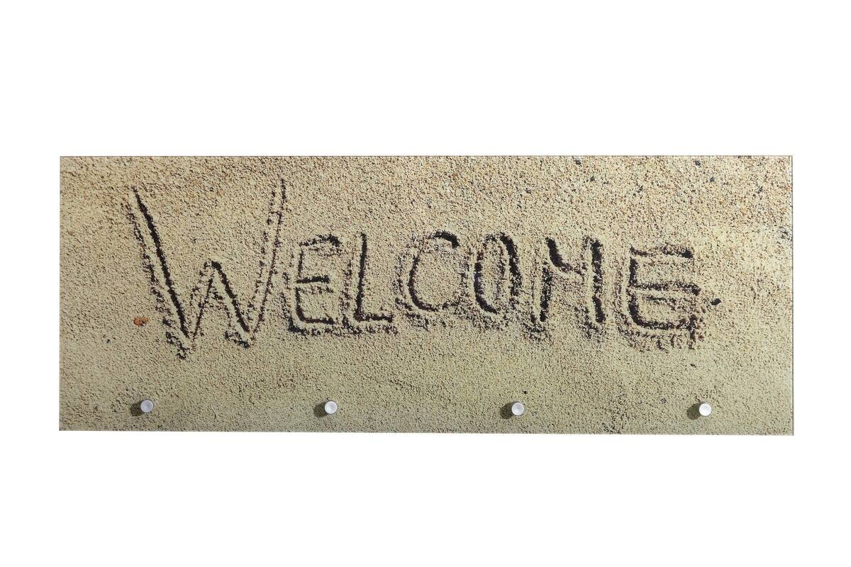 Wandgarderobe VITA sand Glas B/H/T: ca. 80x30x5 cm