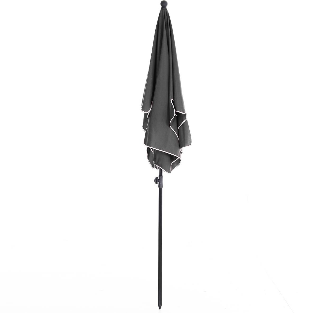 Outsunny Gartenschirm grau Stahl B/H/L: ca. 125x235x200 cm