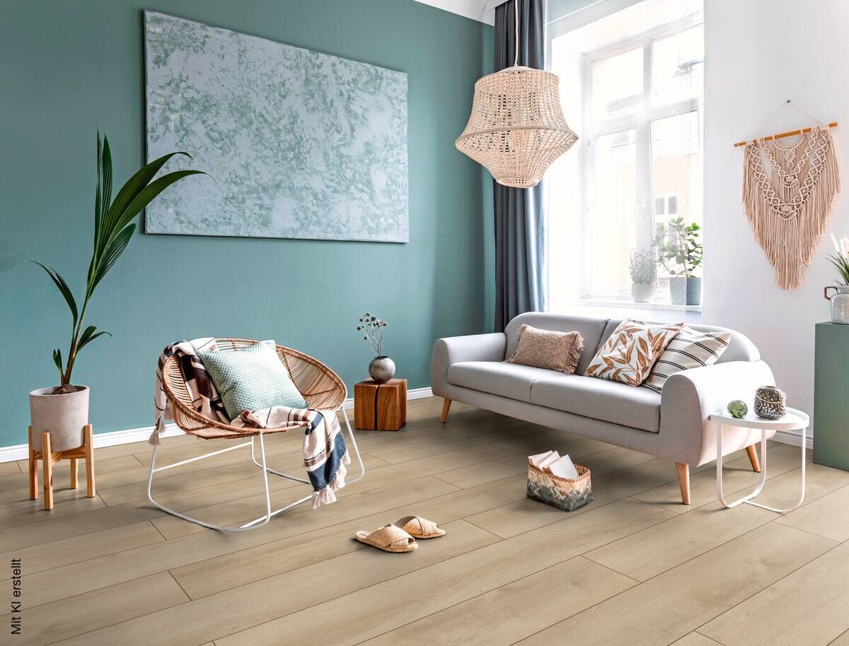 Laminatboden Sommer Eiche beige ca. 2,397 m² B/L: ca. 19,3x138 cm pro Paket