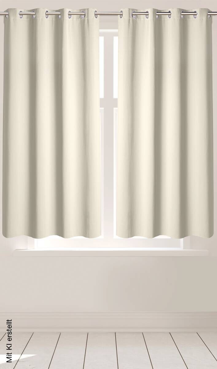 Ösenvorhang Verona wollweiß 100% Polyester B/L: ca. 140x145 cm