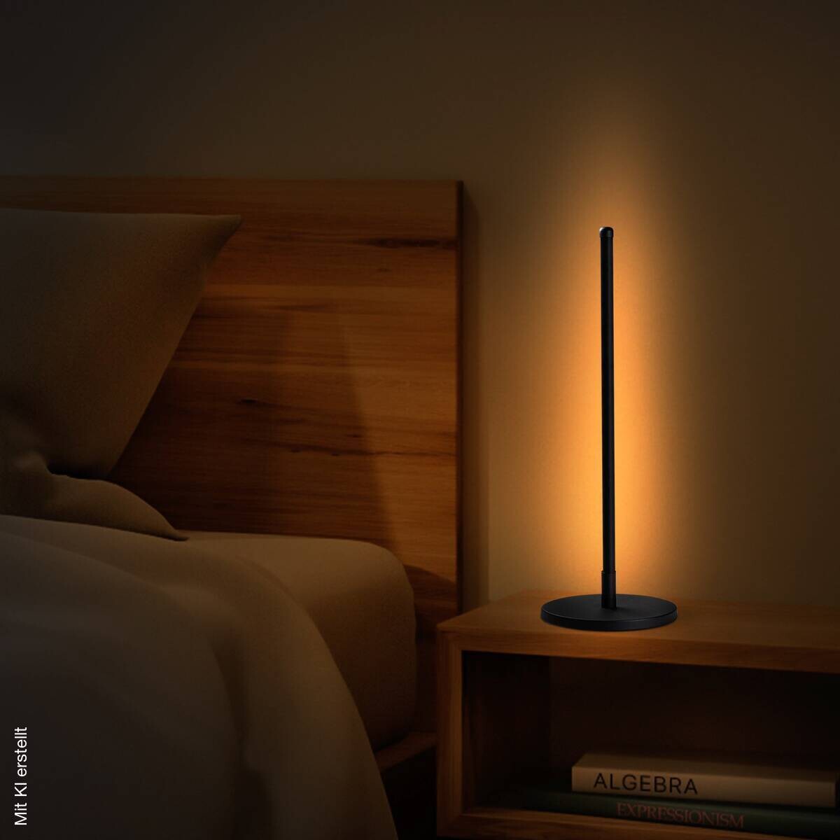Opviq LED-Tischleuchte schwarz B/H/T: ca. 18x51x18 cm