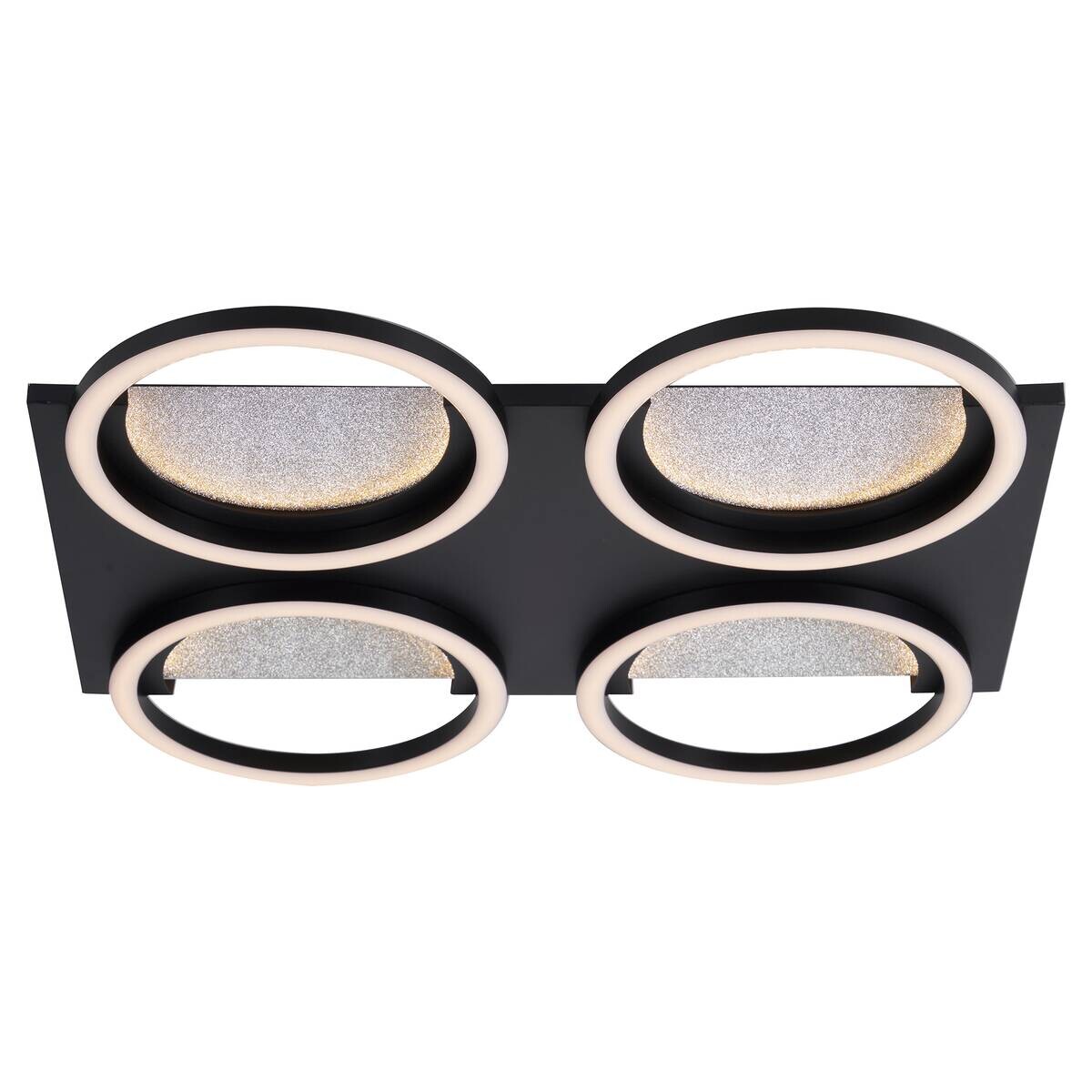 POCOline LED-Deckenleuchte Arietty schwarz Metall Kunststoff B/H/L: ca. 44,5x7x48 cm