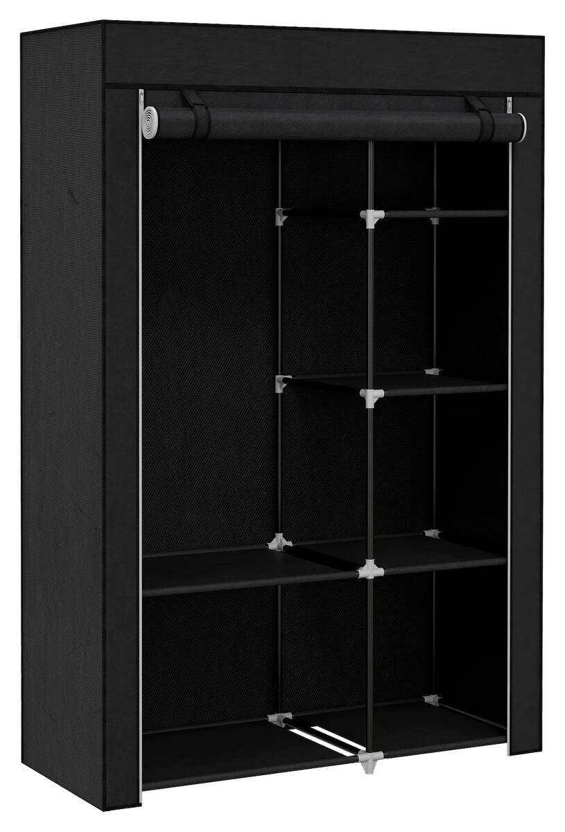 HOMCOM Kleiderschrank schwarz Polypropylen B/H/L: ca. 43x103x162,5 cm