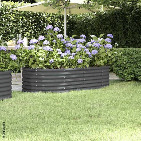 Hochbeet anthrazit Stahl B/H/L: ca. 80x36x152 cm