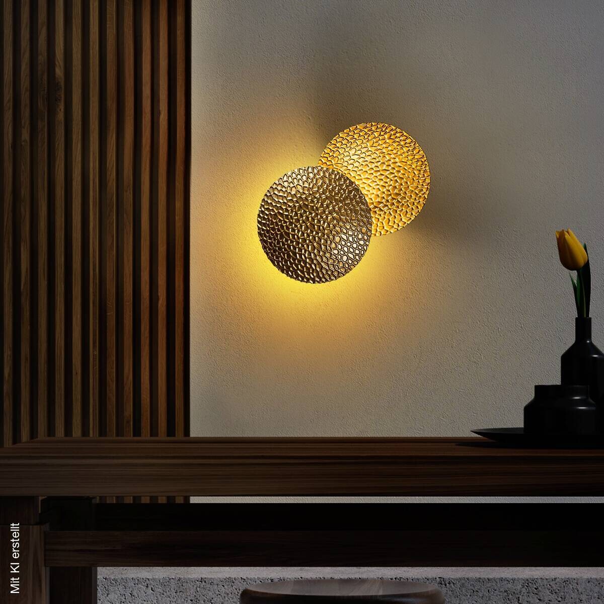 Opviq LED-Wandleuchte gold Metall B/H/T: ca. 21x21x15 cm