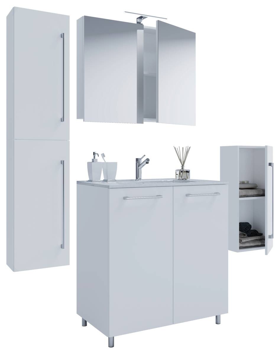Waschplatz 5tlg-Gilos weiß B/H/T: ca. 60x86x46 cm