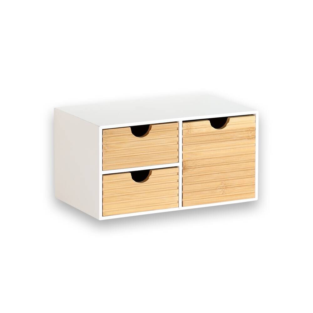 Organizer weiß Holz B/H/L: ca. 16x14x27 cm
