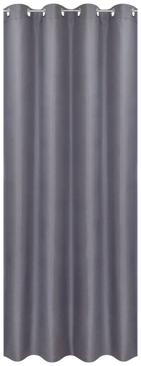 POCOline Ösenvorhang Barnaby grau 100% Polyester B/L: ca. 140x235 cm