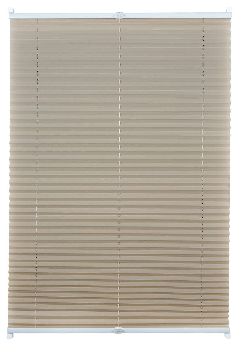 Hochwertiges Klemmplissee sand B/L: ca. 50x130 cm