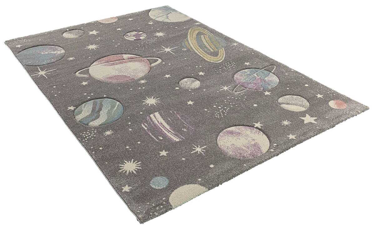 Merinos Teppich Pastel Kids grau B/L: ca. 80x150 cm