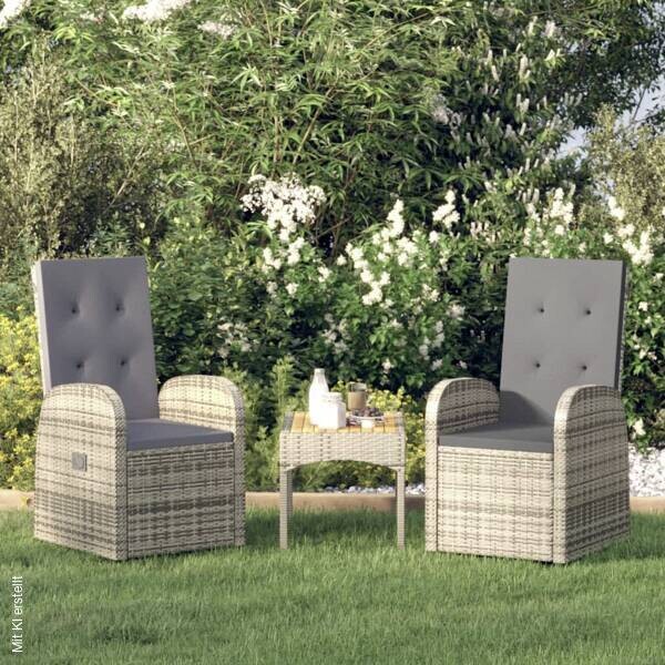 vidaXL Gartensessel grau Kunststoff B/H/L: ca. 73x105x57 cm