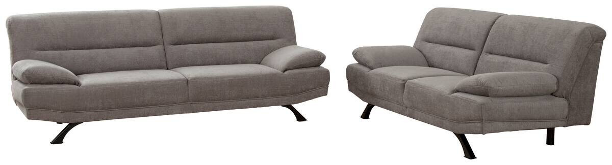 Sofa Bruno graubraun Microfaser B/H/T: ca. 230x83x94 cm