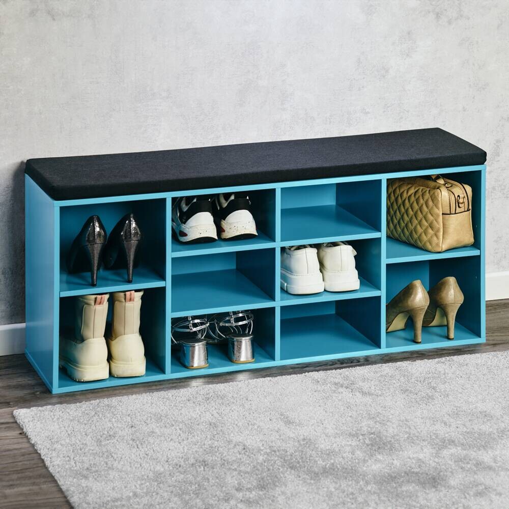 Kesper Schuhregal türkis Spanplatte B/H/T: ca. 103,5x48x29,5 cm