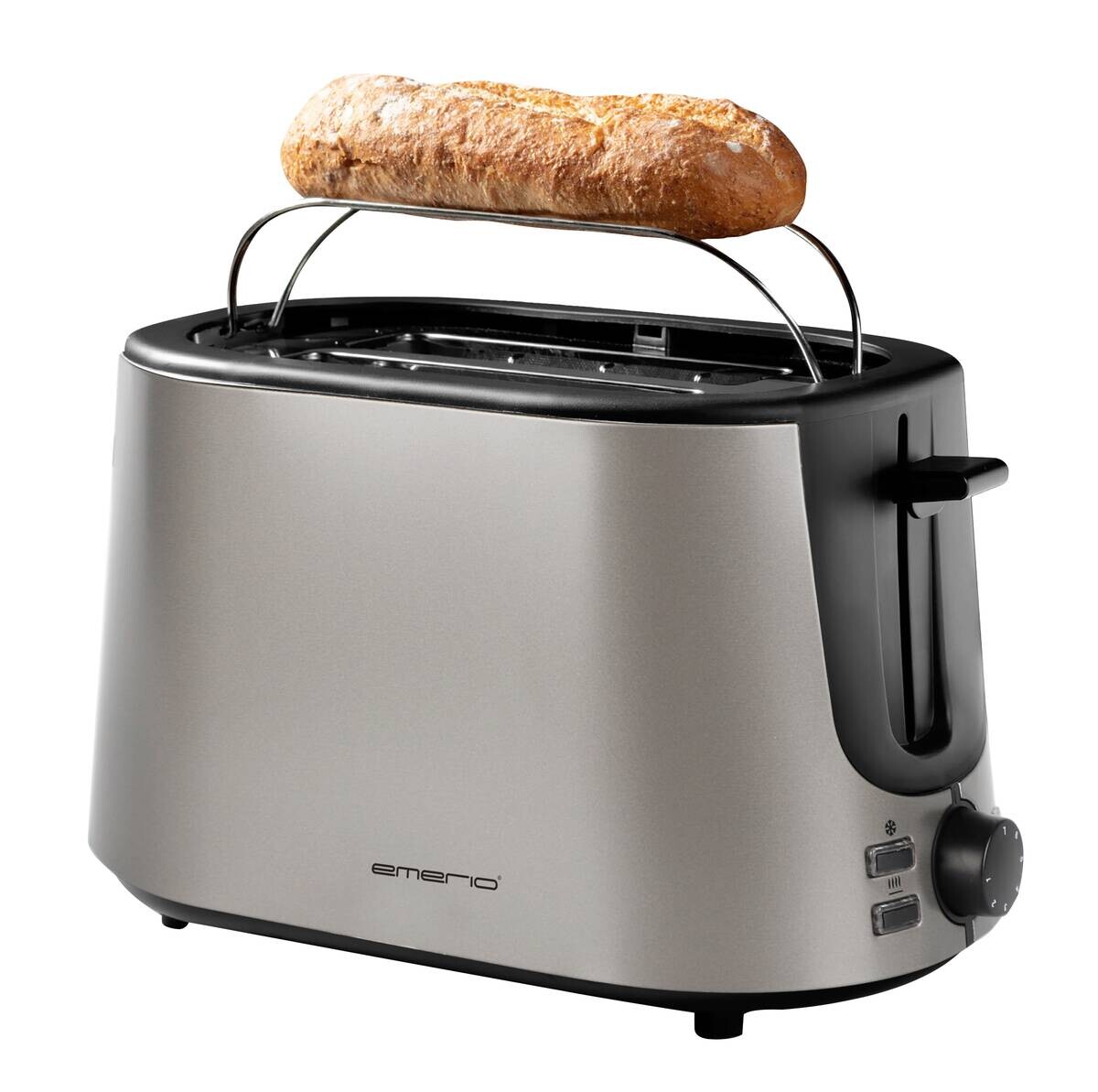 Emerio Toastautomat schwarz titanfarbig Kunststoff B/H/L: ca. 17,8x24,2x30 cm