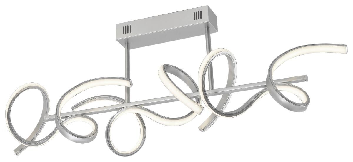Just Light Deckenleuchte Curls silber Alu B/H/L: ca. 21x30x82 cm