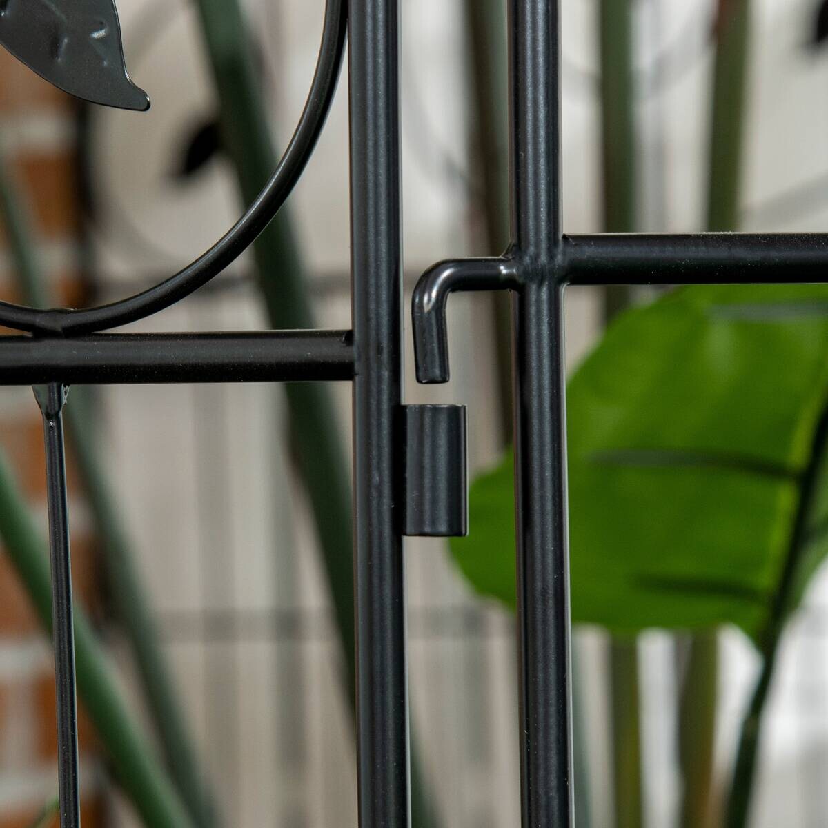 Outsunny Zaun schwarz Polypropylen B/H/L: ca. 0,8x352x110 cm