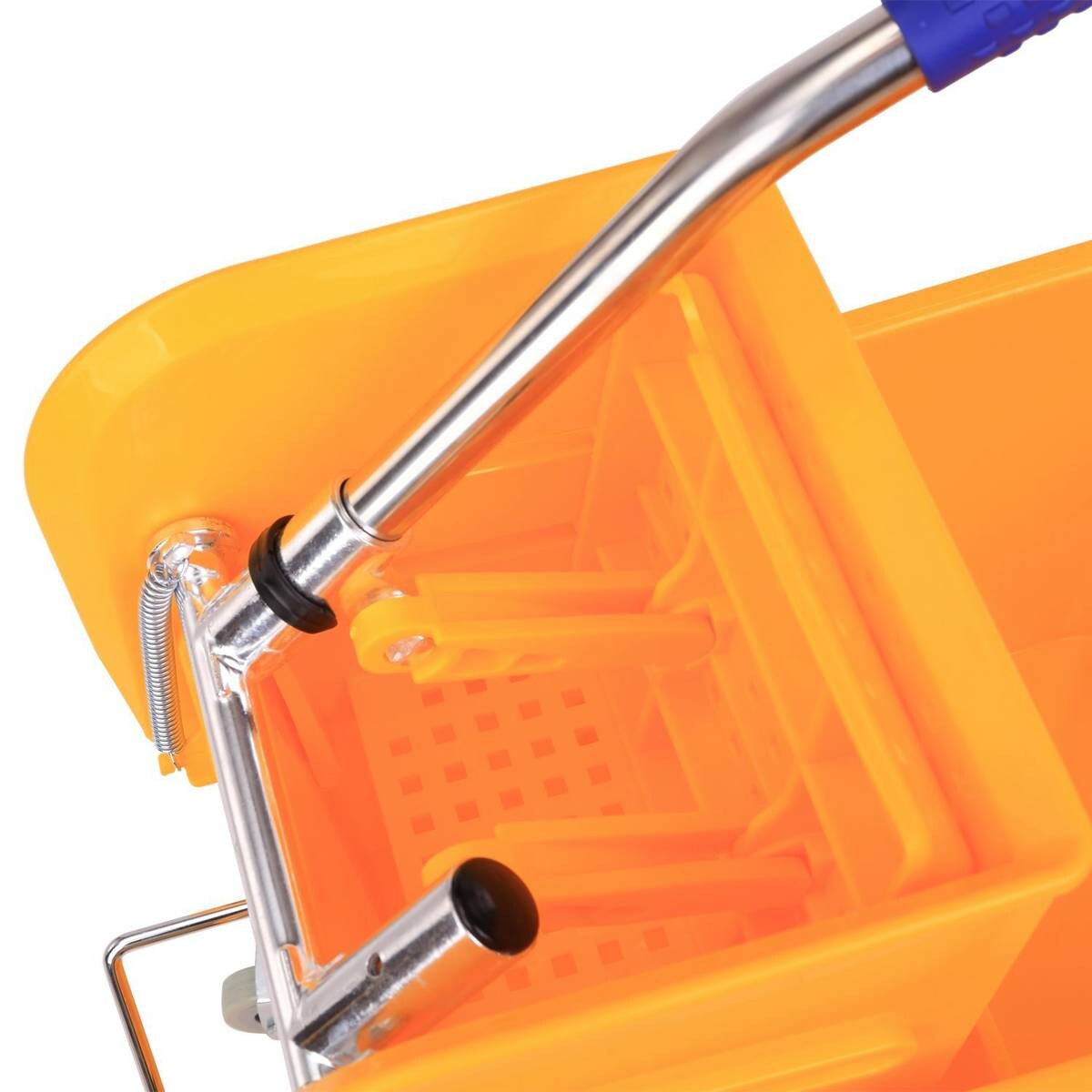 HOMCOM Putzwagen gelb Kunststoff B/H/T: ca. 63x67x27 cm