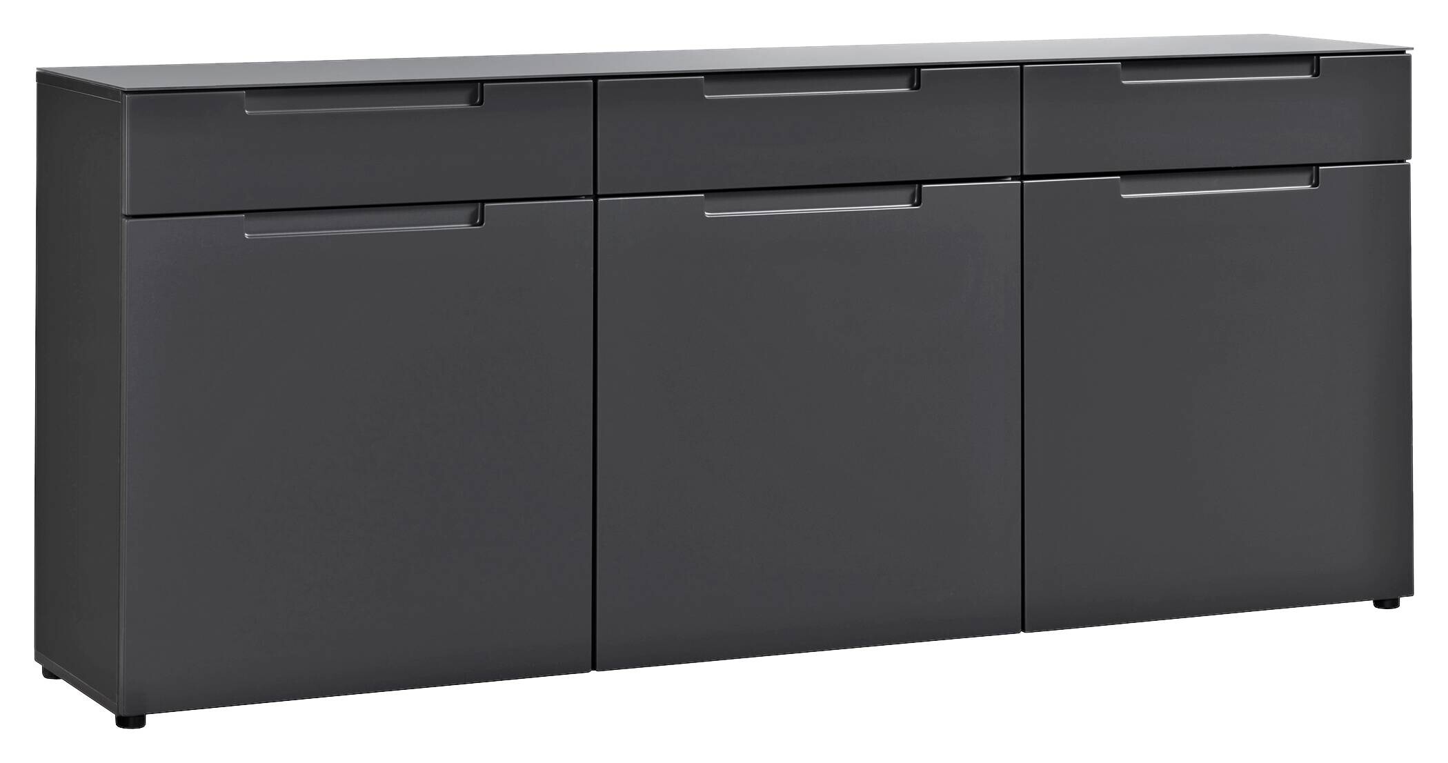 Sideboard Mailand anthrazit matt MDF B/H/T: ca. 192x83x40 cm