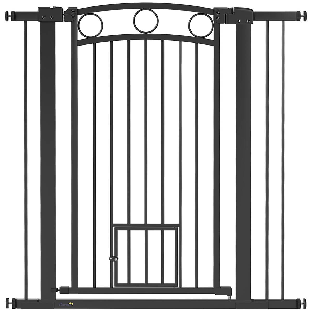 PawHut Türschutzgitter schwarz B/H/T/L: ca. 5x106x5x104 cm