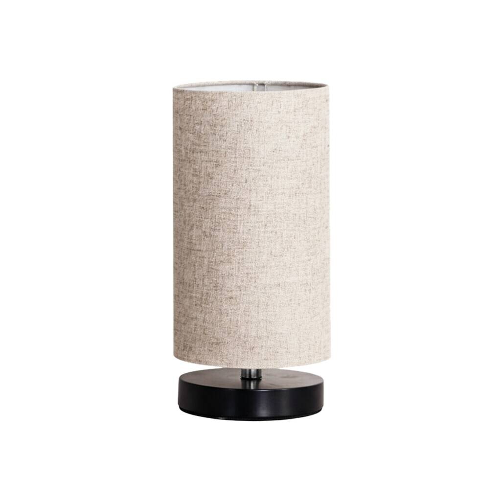 Opviq Tischleuchte creme PVC Metall B/H/L: ca. 15x28x15 cm E14 1 Brennstellen