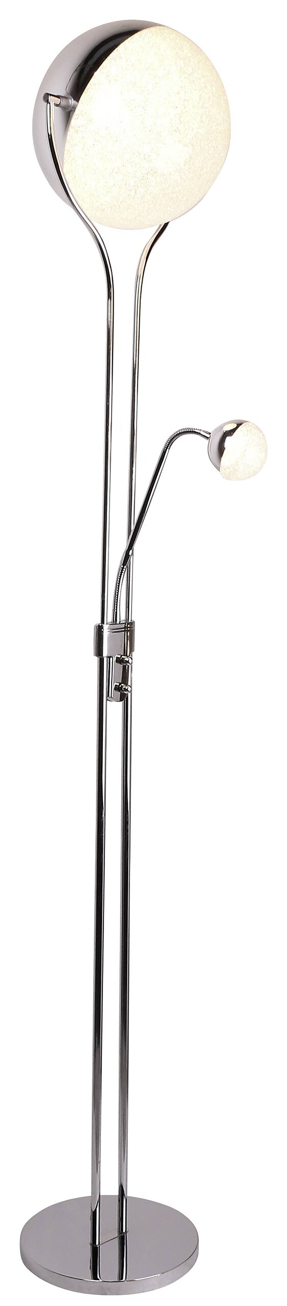 Reality Stehlampe Kris Chrom weiß Metall H: ca. 180 cm