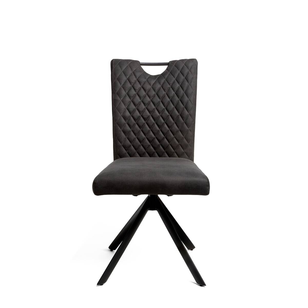 Stuhl Georgia anthrazit Microfaser B/H/T: ca. 47x95x46 cm