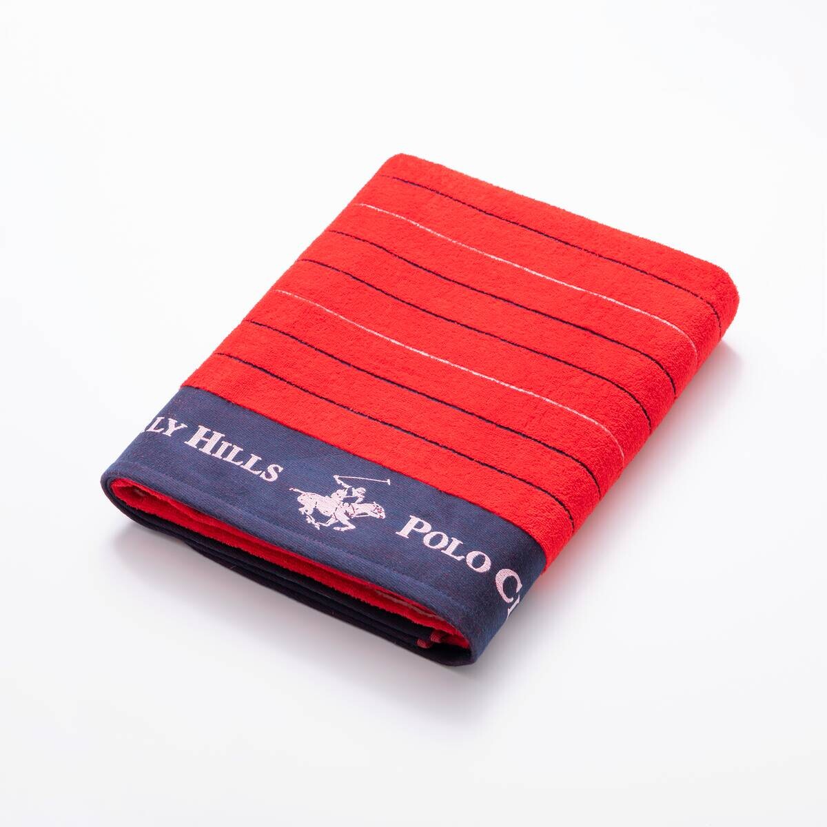 POLO CLUB Strandtuch POLO CLUB rot Baumwolle B/L: ca. 90x160 cm