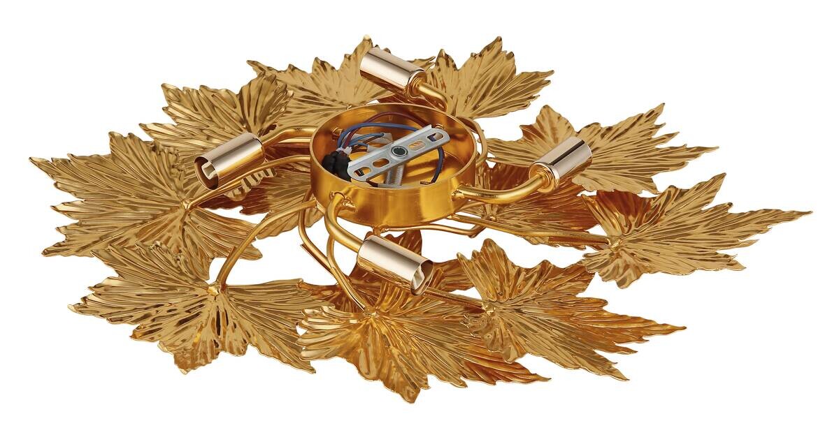 GLOBO LED-Wandleuchte NADURE gold Metall D: ca. 45 cm 4 Brennstellen
