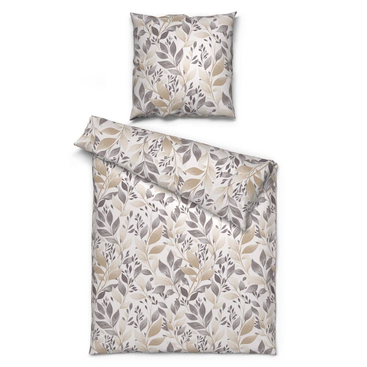 Dobnig Baumwoll Bettwäsche Renforce beige 100% Baumwolle B/L: ca. 135x200 cm