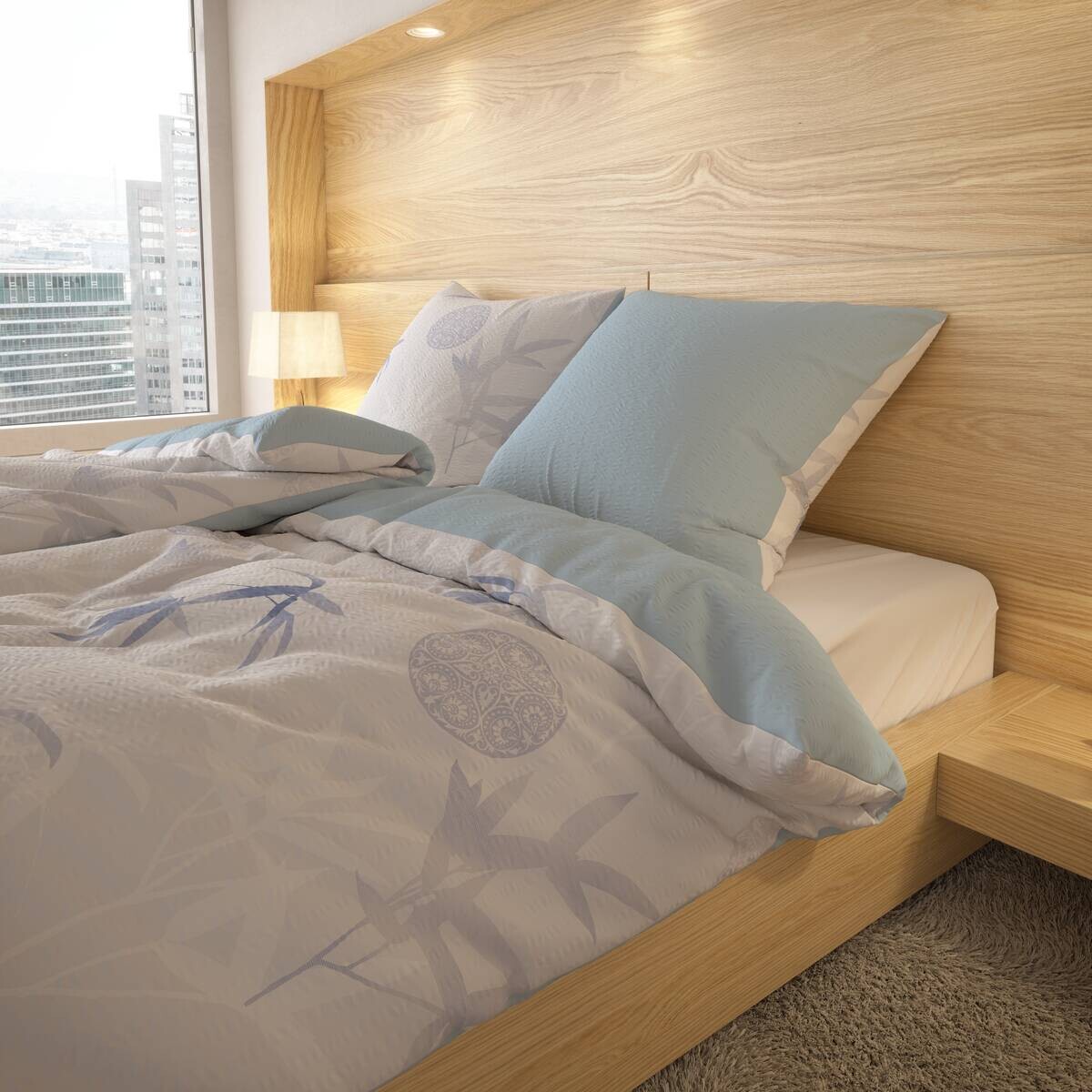 Baumwoll Wende Bettwäsche Seersucker