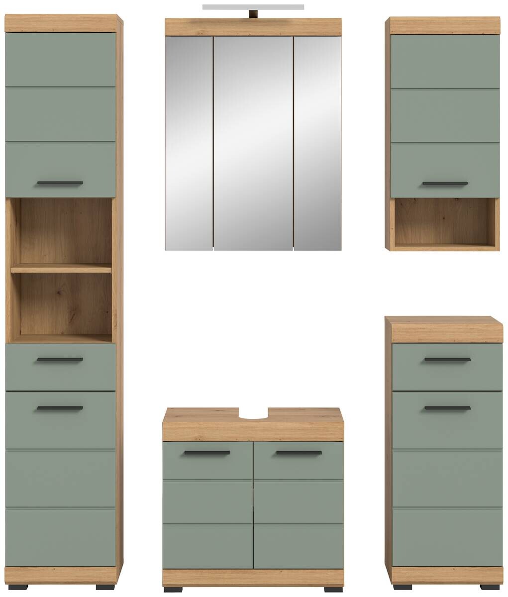 Badezimmer-Set Scout Eiche Artisan Nachbildung salbei Nachbildung B/H/T: ca. 164x191x34 cm