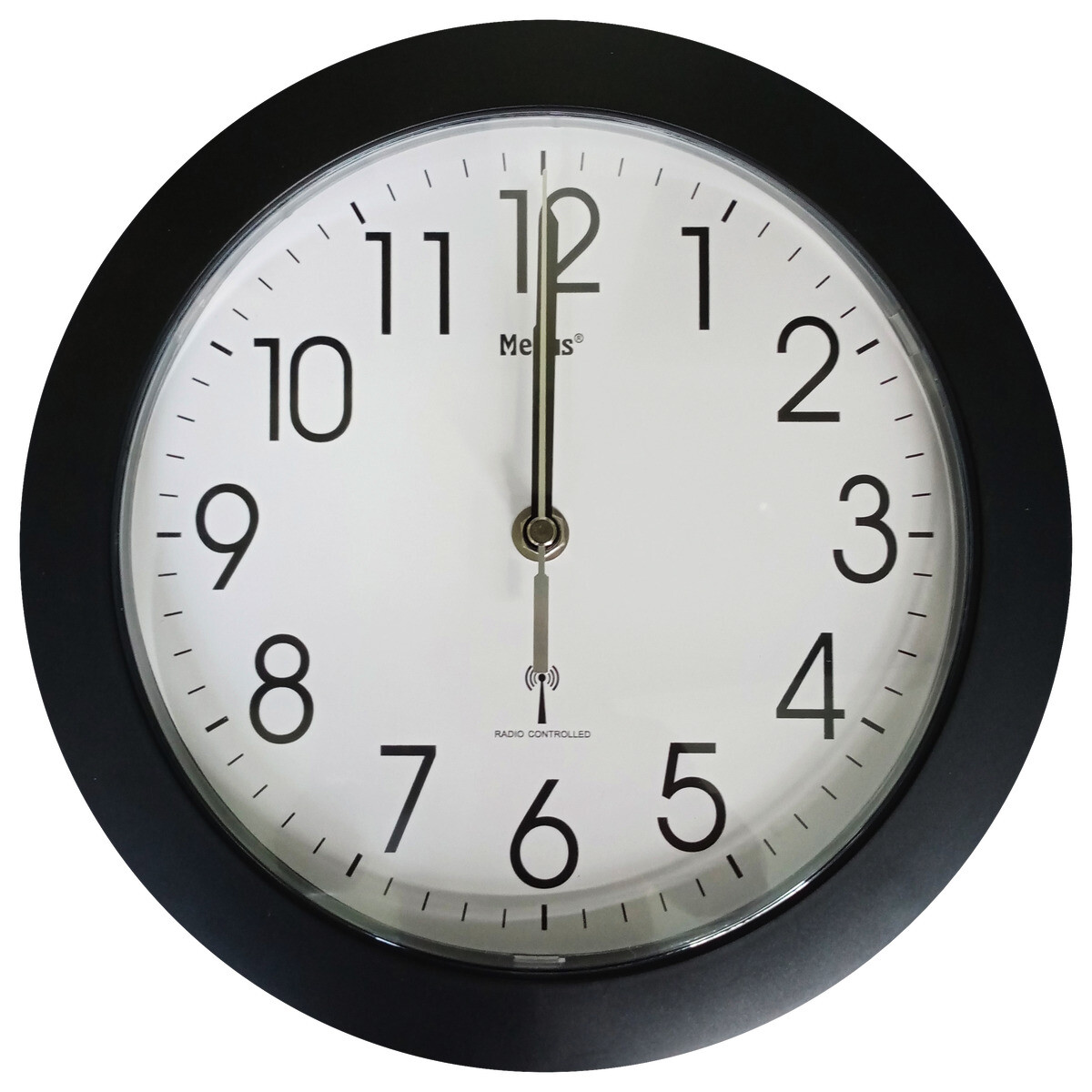 Mebus Wanduhr schwarz B/H/L: ca. 5x25,5x25,5 cm