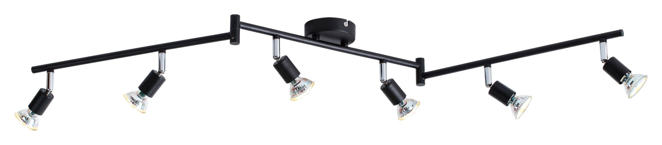 POCOline LED-Spot 6-flg. Boris schwarz B/H/L: ca. 120x9x10 cm 6 Brennstellen