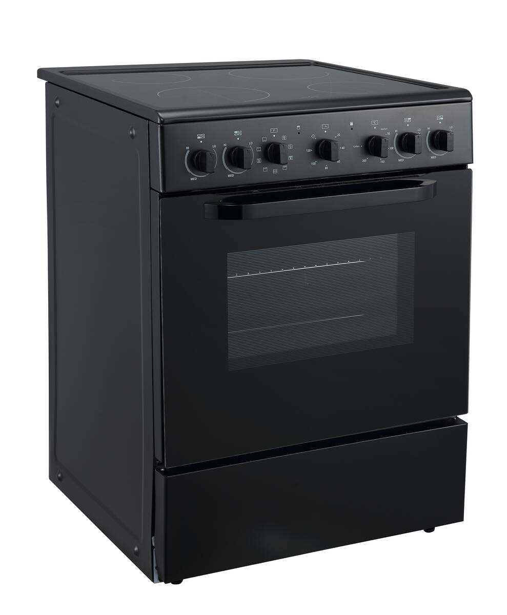 POCOline Stand-Elektroherd EH60GLK65B schwarz B/H/T: ca. 60x83x65 cm