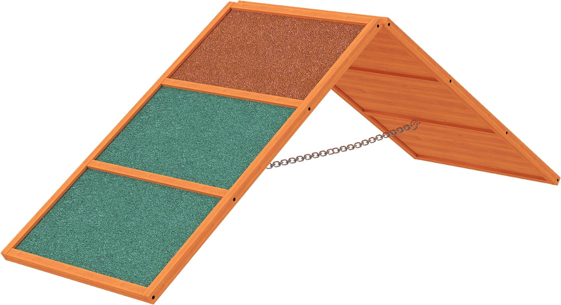 PawHut Hunde Agility Steg orange Holz B/H/L: ca. 59x66x173 cm