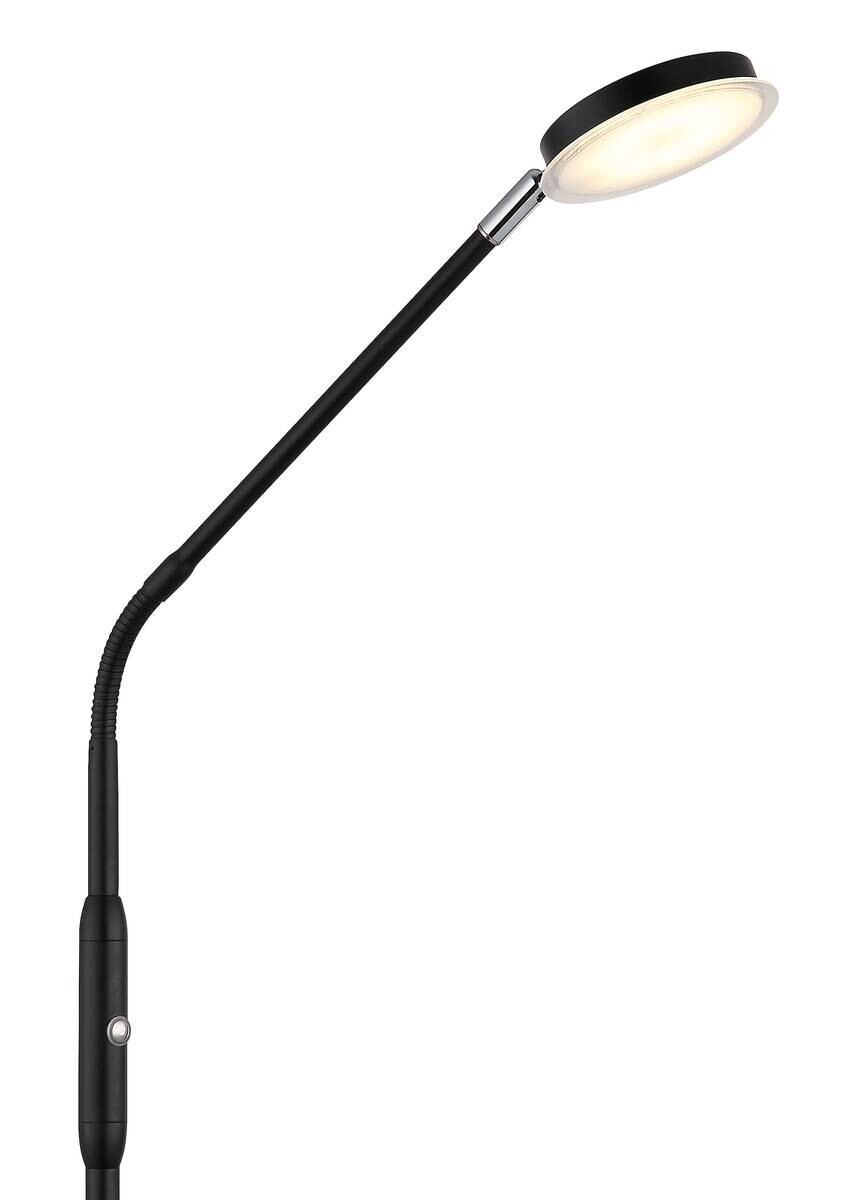 GLOBO Stehlampe mattschwarz Metall B/H/L: ca. 20x173x52 cm 1 Brennstellen