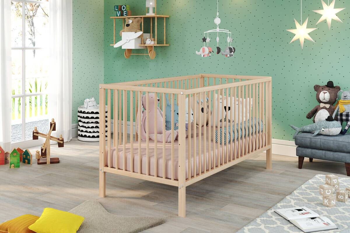 Babybett buche B/H/T: ca. 144x84x78 cm Liegefläche B/L: ca. 70x140 cm