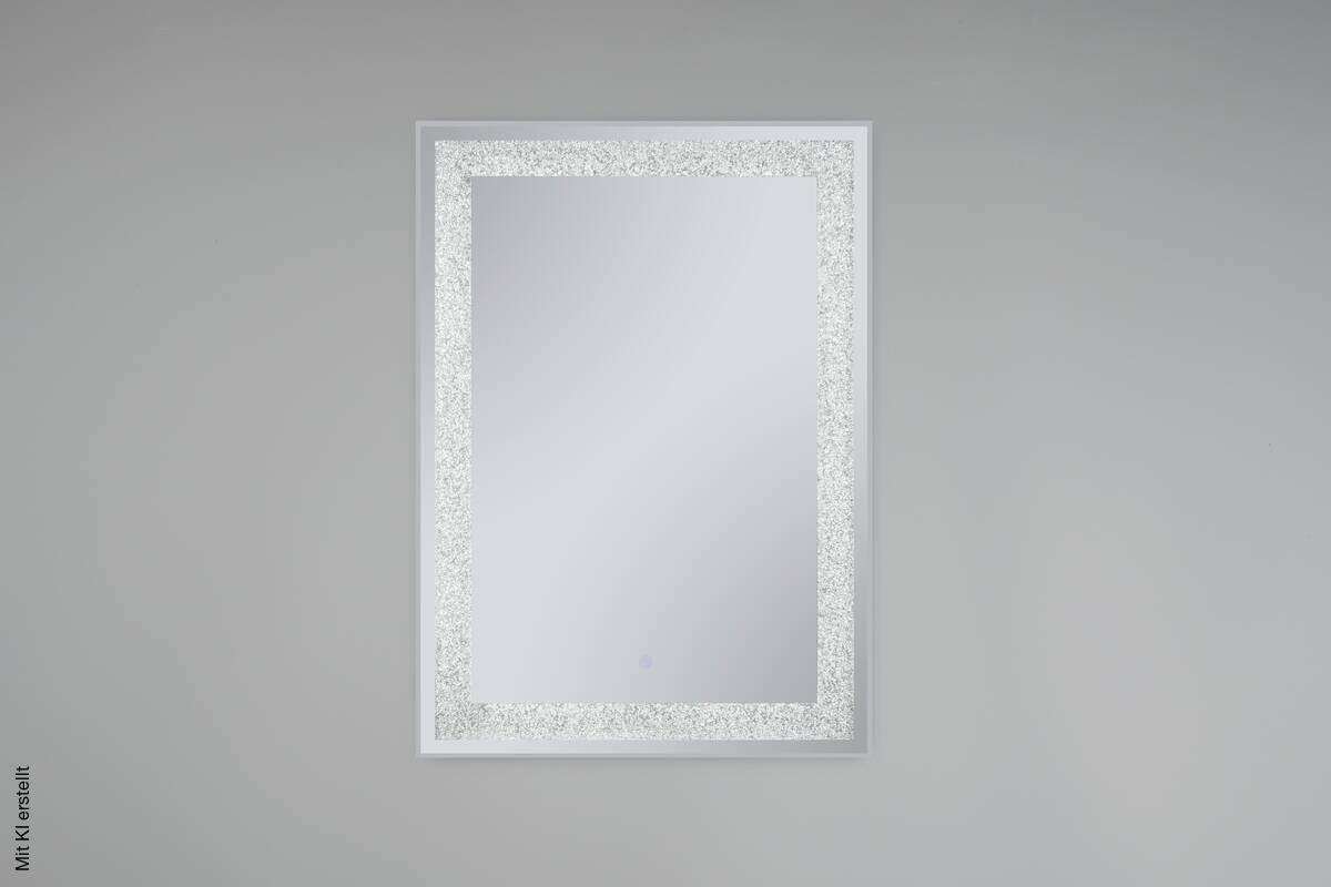 Mirrors & More LED-Spiegel Hermine glasklar B/H: ca. 50x70 cm