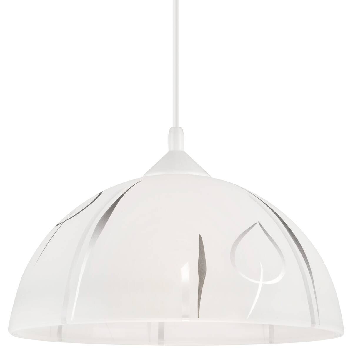 Lamkur Pendelleuchte MARCY 28057 silber Glas H/L: ca. 70x30 cm E27 1 Brennstellen
