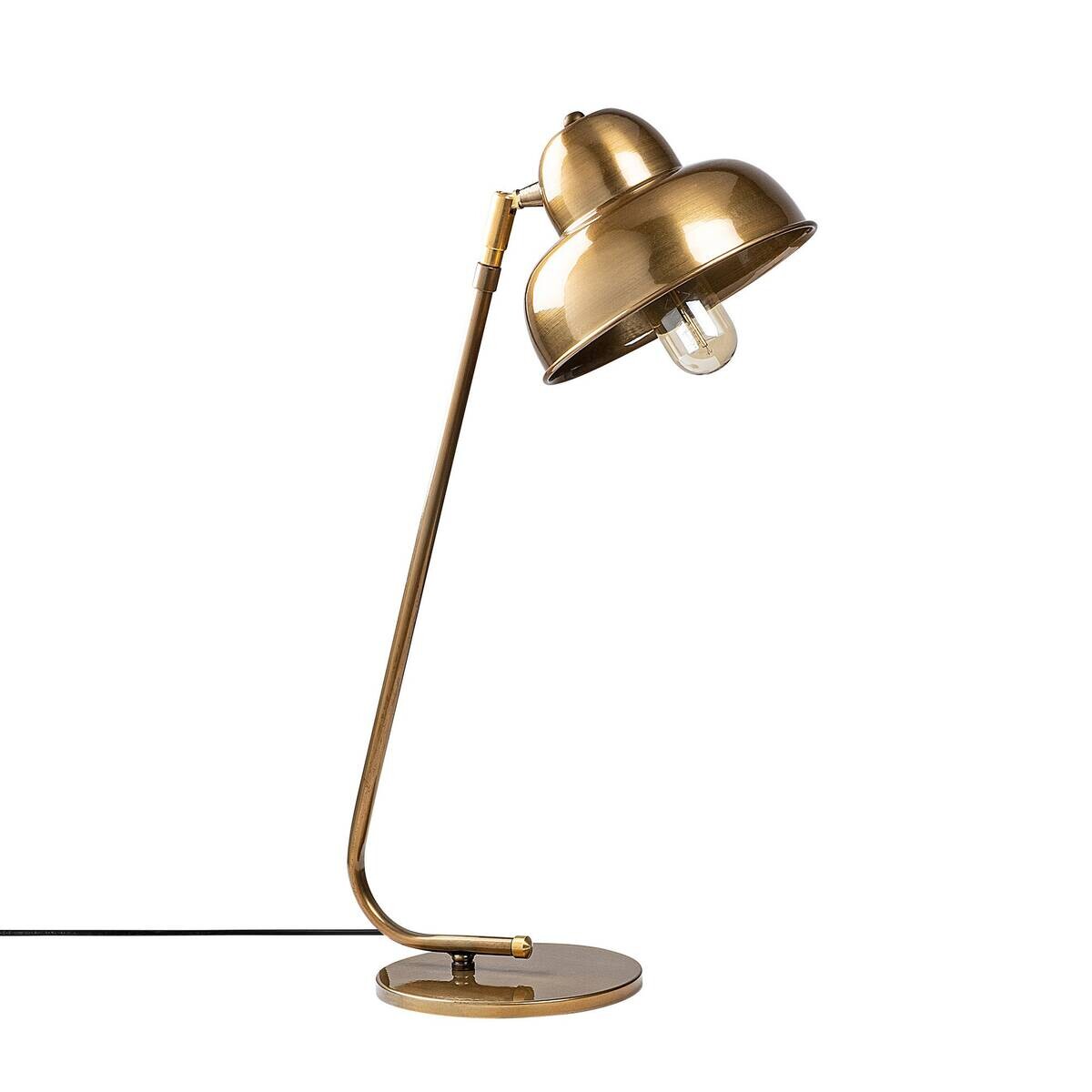 Opviq Tischleuchte gold B/H/T: ca. 20x59x35 cm E27 1 Brennstellen