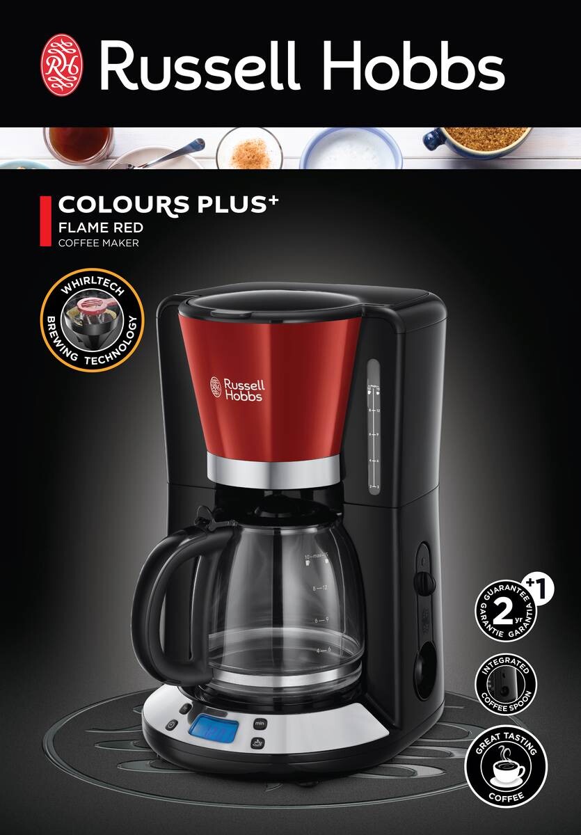 Russell Hobbs Kaffeeautomat 24031-56 rot schwarz Kunststoff Glas B/H/T: ca. 21x35x24 cm