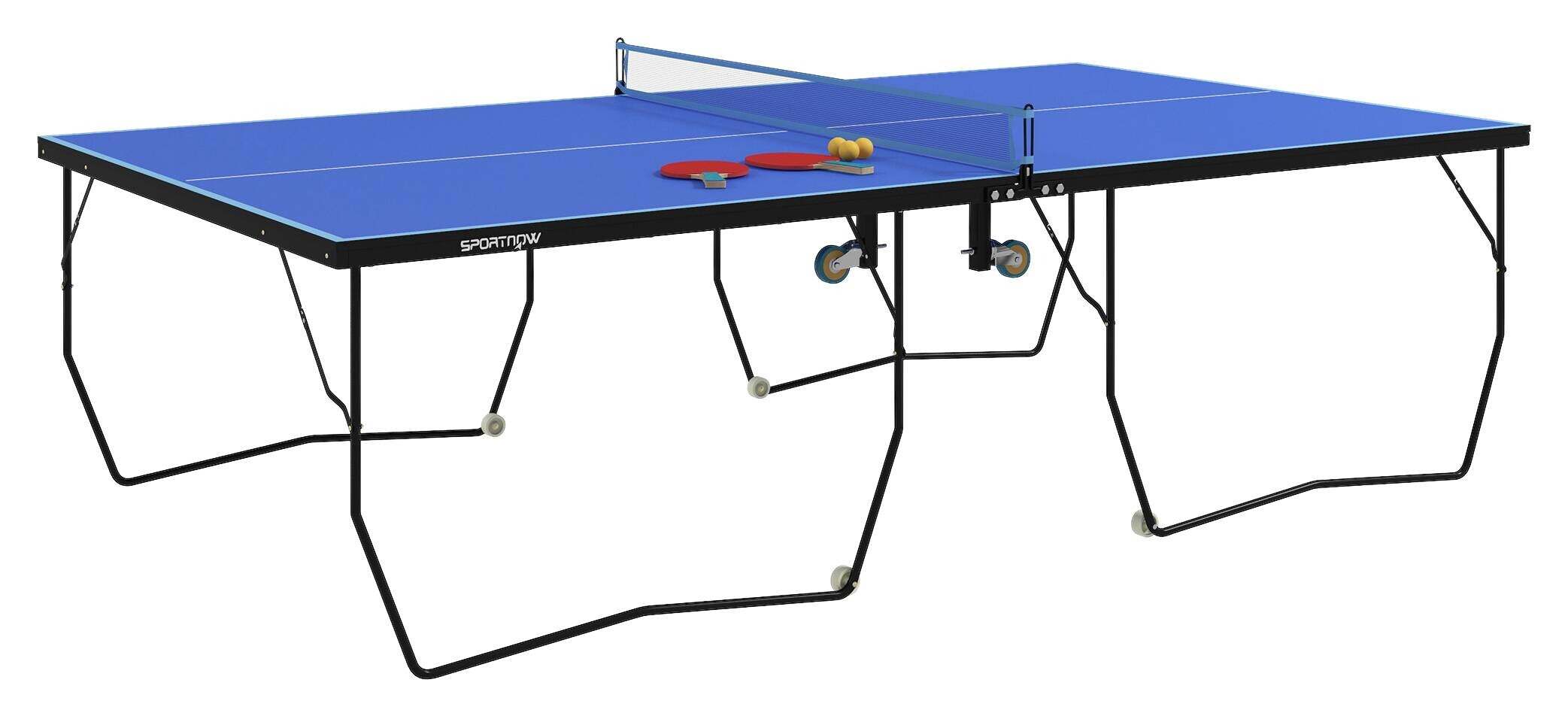 SPORTNOW Tischtennisplatte blau Stahl B/H/L: ca. 152,5x76x274 cm