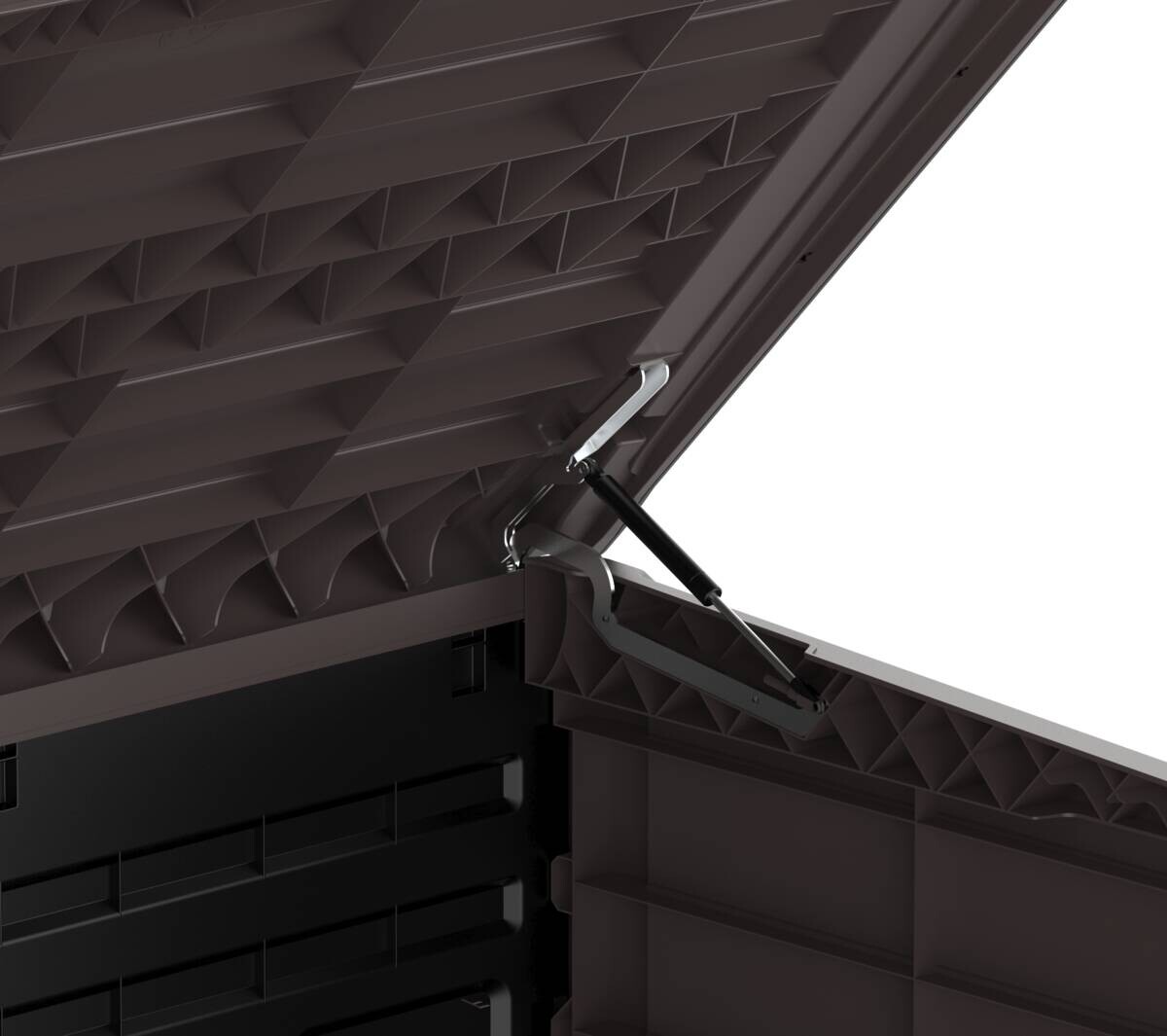 VCM Mülltonnenbox 2er StoreAway braun Kunststoff B/H/L: ca. 145x125x83 cm