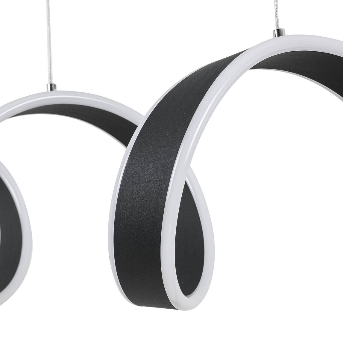 Nolo LED-Pendelleuchte Gabriella schwarz Metall Kunststoff B/H/L: ca. 18x120x92 cm