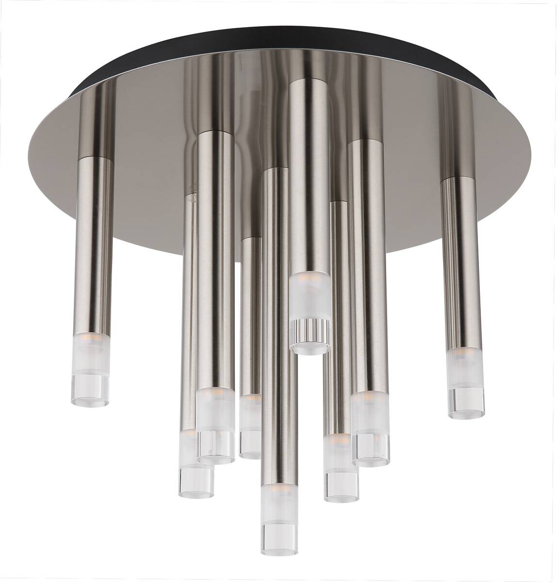 GLOBO LED-Deckenleuchte nickel matt Metall H/D: ca. 29,6x34 cm 9 Brennstellen