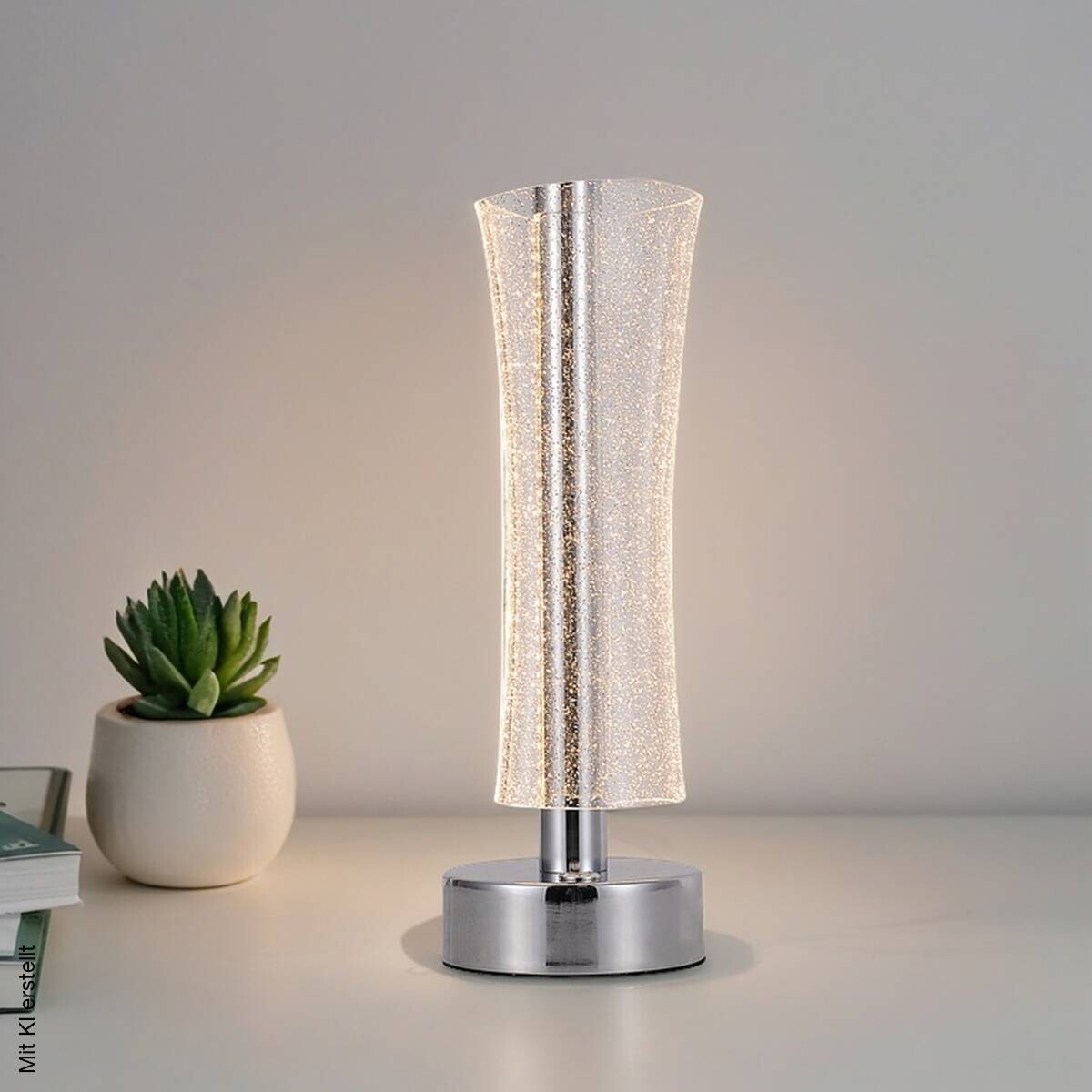 POCOline LED-Tischlleuchte Darcy Metall Acryl B/H/L: ca. 12x36x12 cm